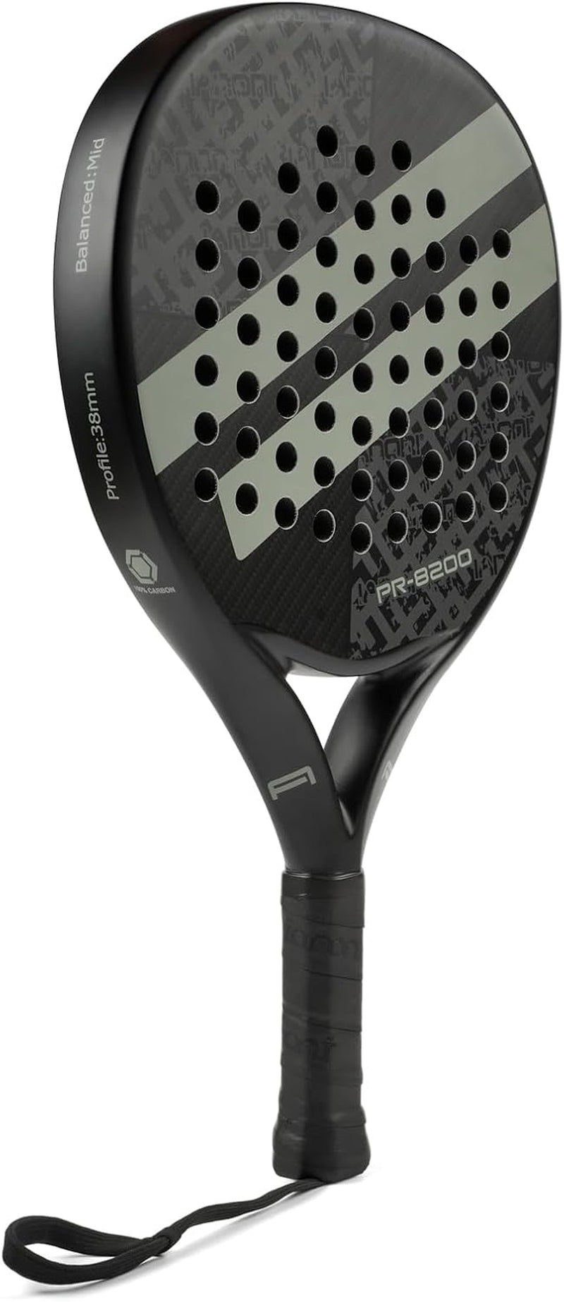 Padel Racket Carbon Fiber Surface with EVA Memory Flex Foam Core Lightweight Padel Racquet