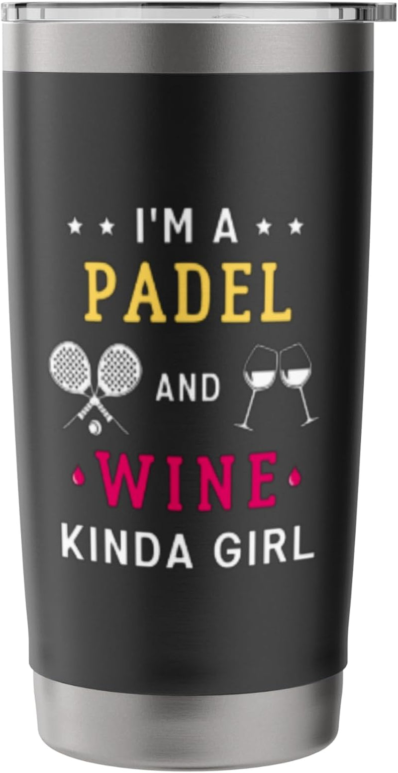 Padel and Wine Padel Racket Women Padel Tennis Stainless Steel Insulated Tumbler