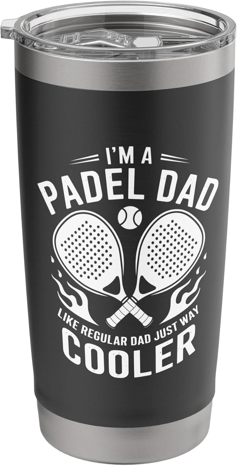 Tennis Padel Player Father, Racket Sports Padel Lover Dad Stainless Steel Insulated Tumbler