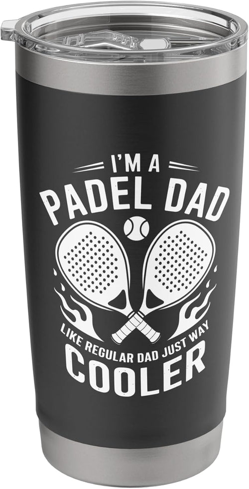 Tennis Padel Player Father, Racket Sports Padel Lover Dad Stainless Steel Insulated Tumbler