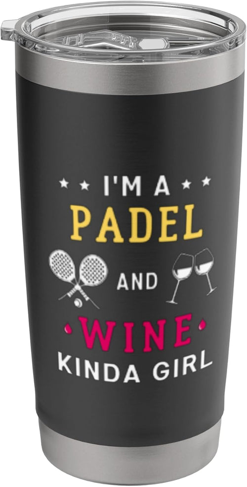 Padel and Wine Padel Racket Women Padel Tennis Stainless Steel Insulated Tumbler
