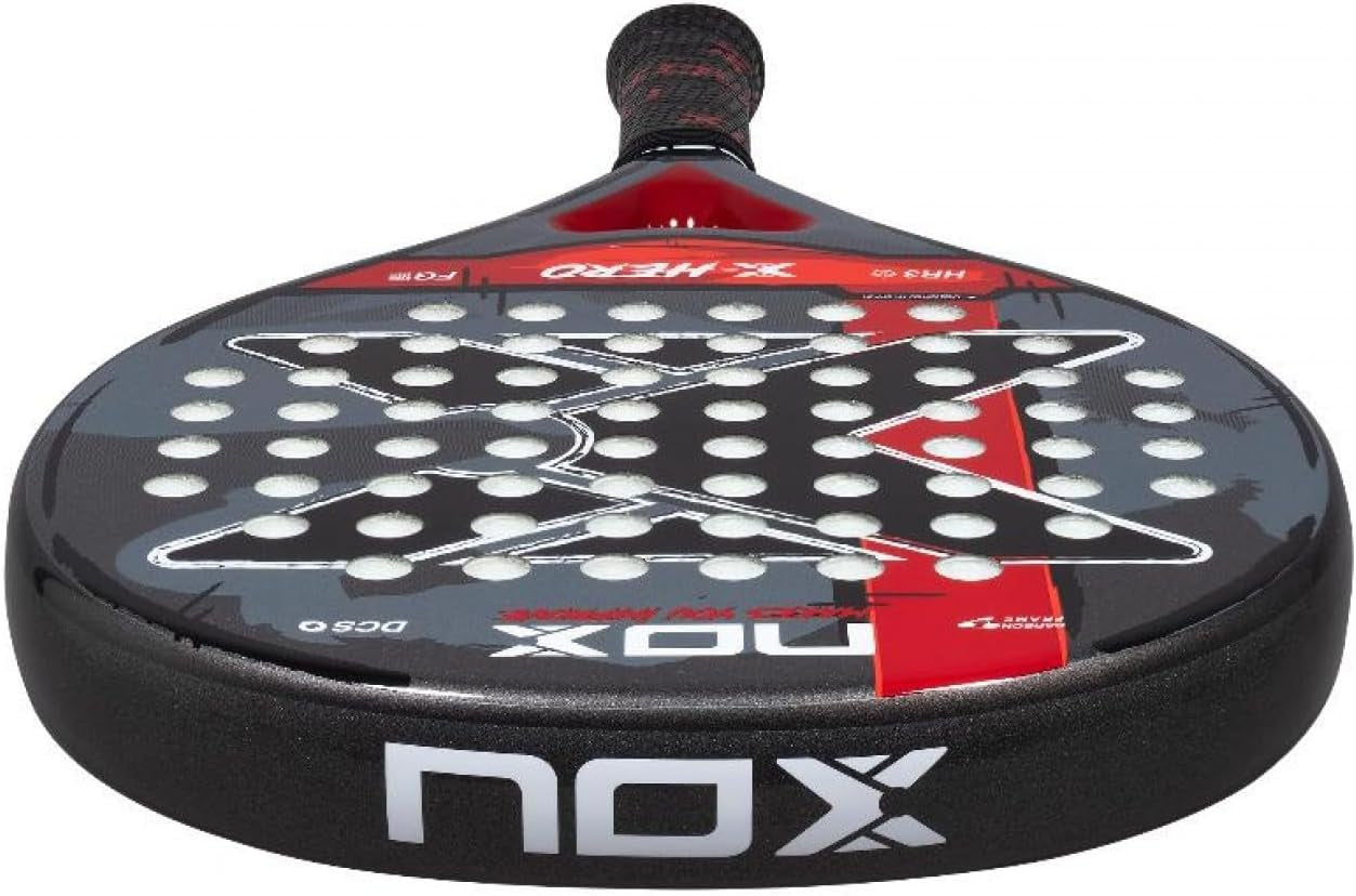 Padel Racket X-Hero 2026 | round Shape Pala Padel for Beginners & Intermediate Players | Carbon Frame, 3K Fiber Glass Face, HR3 White Eva Core | DCS Stability, Lightweight Agility & Gloss Surface