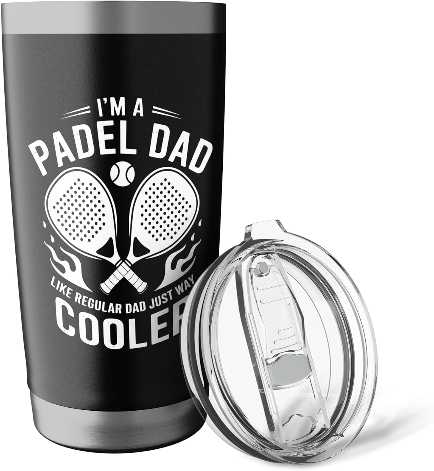 Tennis Padel Player Father, Racket Sports Padel Lover Dad Stainless Steel Insulated Tumbler