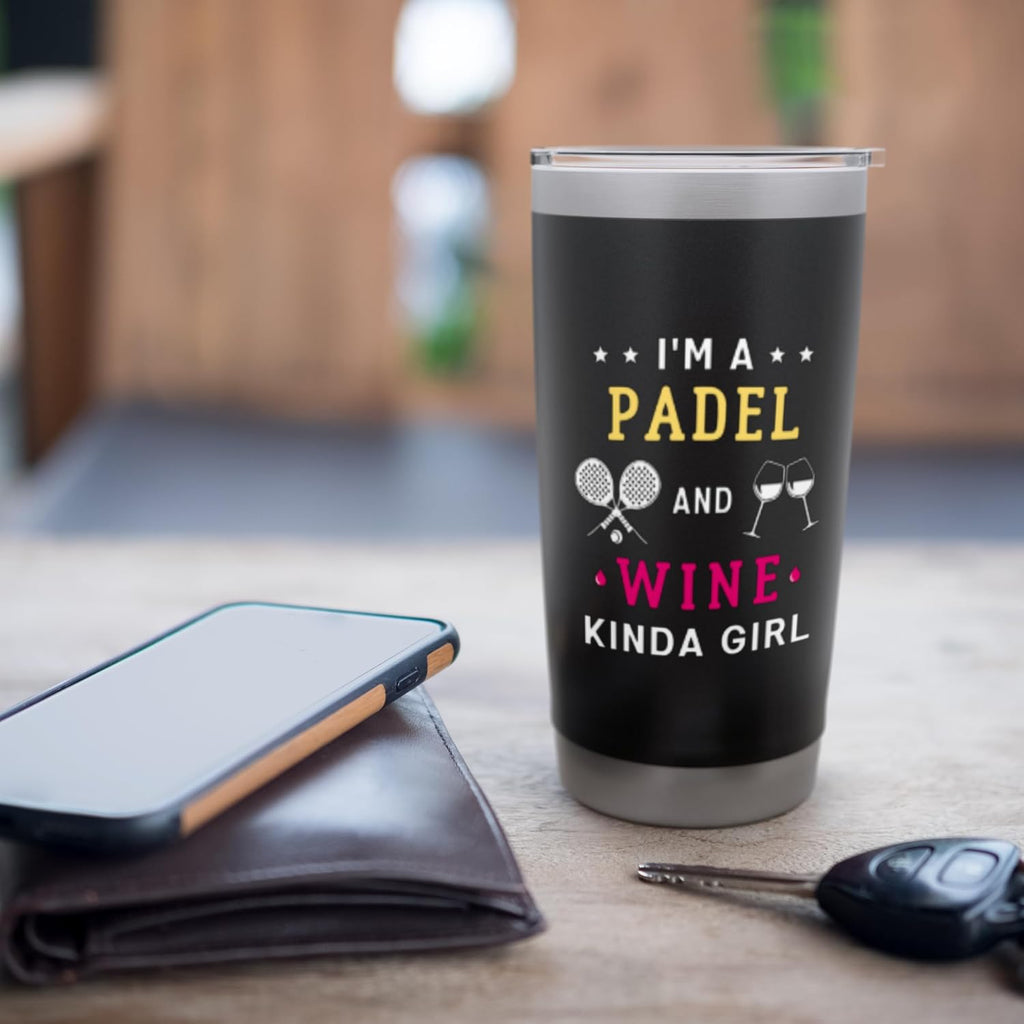 Padel and Wine Padel Racket Women Padel Tennis Stainless Steel Insulated Tumbler