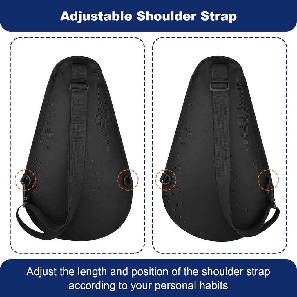 Padel Racket Bag Pickleball Paddle Sling Backpack Padel Racquet Storage Bag, Padel (Paddel Tennis) Equipment Carrying Bag with Mesh Pocket for 2 Paddles Ball Water Bottle & Accessory