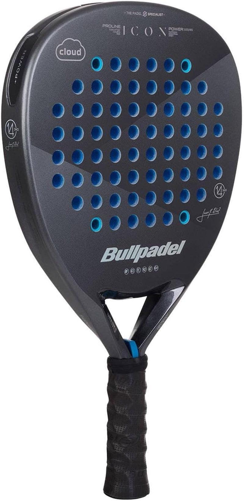 Padel Racket ICON Cloud Juan Martín Díaz | Diamond Shape Pala Padel | Cloudeva Core & Elasticfiber Face | Custom Weight System & Vibradrive Grip | Torsion Frame & Ease Vibe Vibration