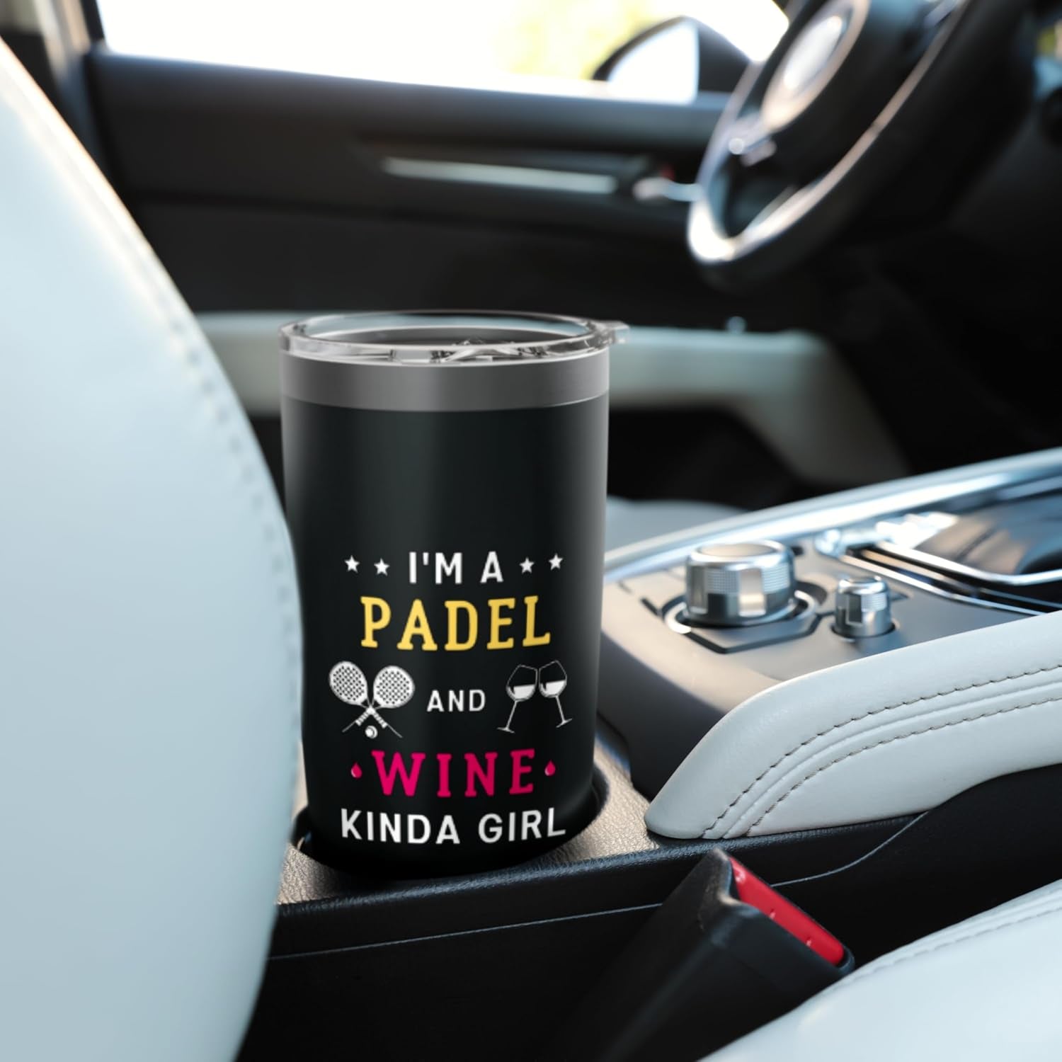 Padel and Wine Padel Racket Women Padel Tennis Stainless Steel Insulated Tumbler