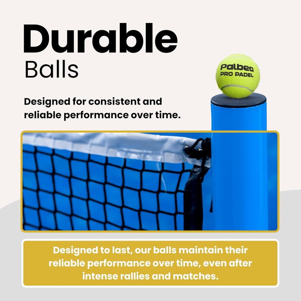 PRO Padel Balls. 6/12/24 Tubes of 3 Padel Tennis Balls FIP Approved