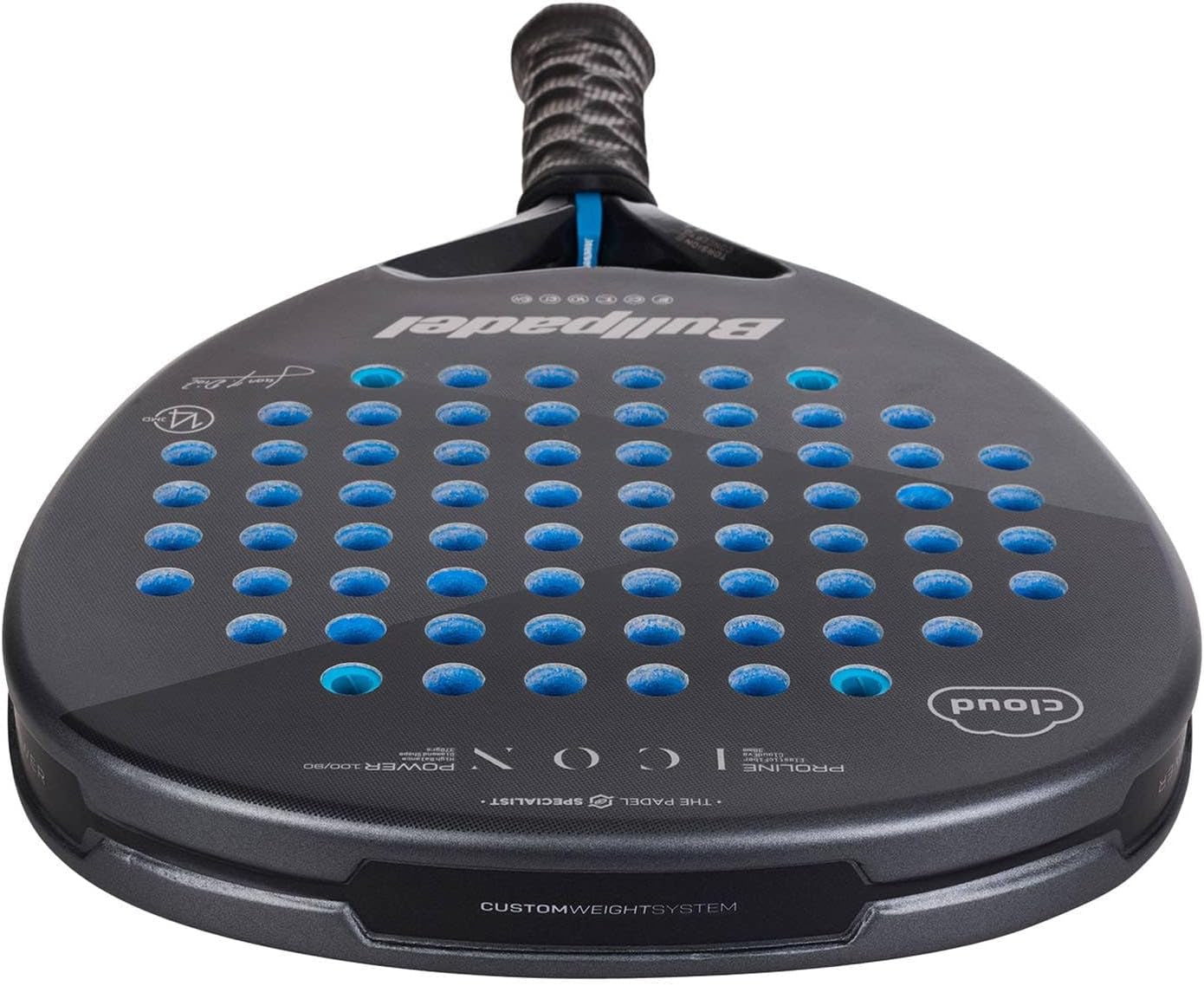 Padel Racket ICON Cloud Juan Martín Díaz | Diamond Shape Pala Padel | Cloudeva Core & Elasticfiber Face | Custom Weight System & Vibradrive Grip | Torsion Frame & Ease Vibe Vibration