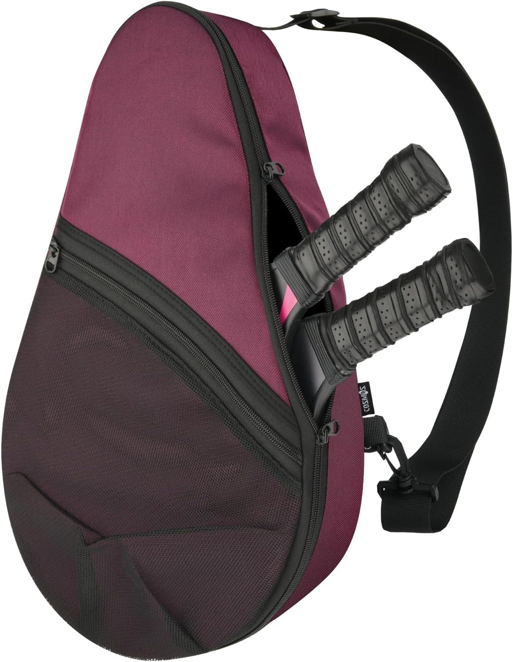 Padel Racket Bag Pickleball Paddle Sling Backpack Padel Racquet Storage Bag, Padel (Paddel Tennis) Equipment Carrying Bag with Mesh Pocket for 2 Paddles Ball Water Bottle & Accessory