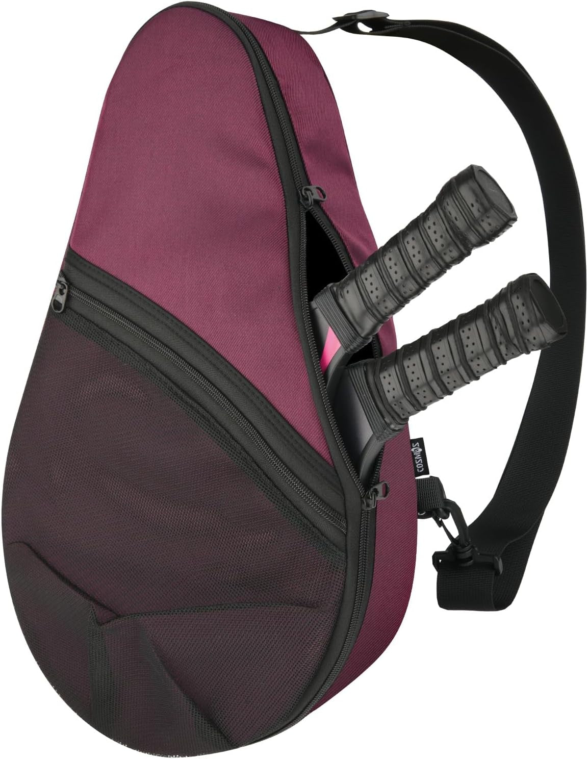 Padel Racket Bag Pickleball Paddle Sling Backpack Padel Racquet Storage Bag, Padel (Paddel Tennis) Equipment Carrying Bag with Mesh Pocket for 2 Paddles Ball Water Bottle & Accessory